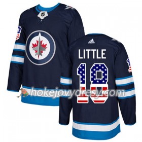 Pánské Hokejový Dres Winnipeg Jets Bryan Little 18 2017-2018 USA Flag Fashion Modrá Adidas Authentic